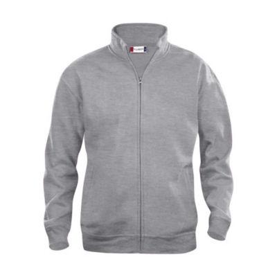 CLIQUE Sweat basic zippé Homme Gris Chiné 4XL_0