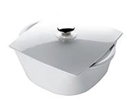 Cocotte Carronde 5,5 litres - Chasseur - Blanc - Dimensions 32x26x17cm - 5,5kg_0