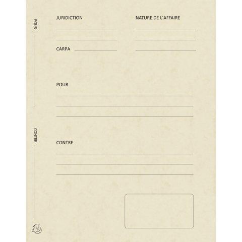 DOSSIERS DE PLAIDOIRIE EXACOMPTA ''POUR/CONTRE'' 25 X 32 CM - PAQUET DE 25 ASSORTIES