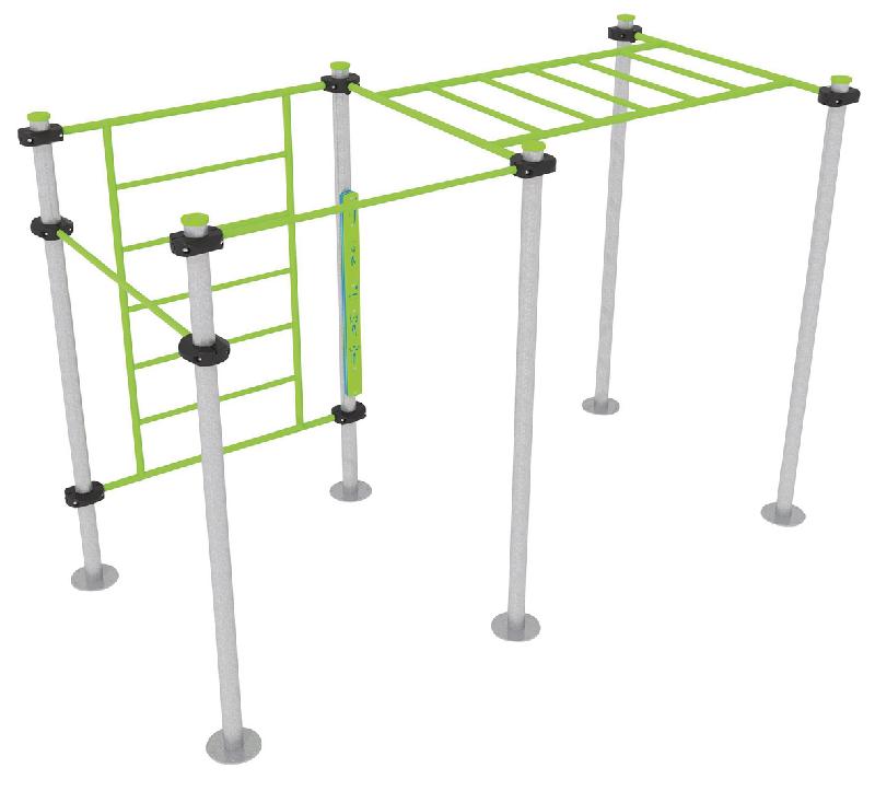 ENSEMBLE STREET WORKOUT 6 POTEAUX - SCELLEMENT DIRECT - MANUTAN COLLECTIVITÉS