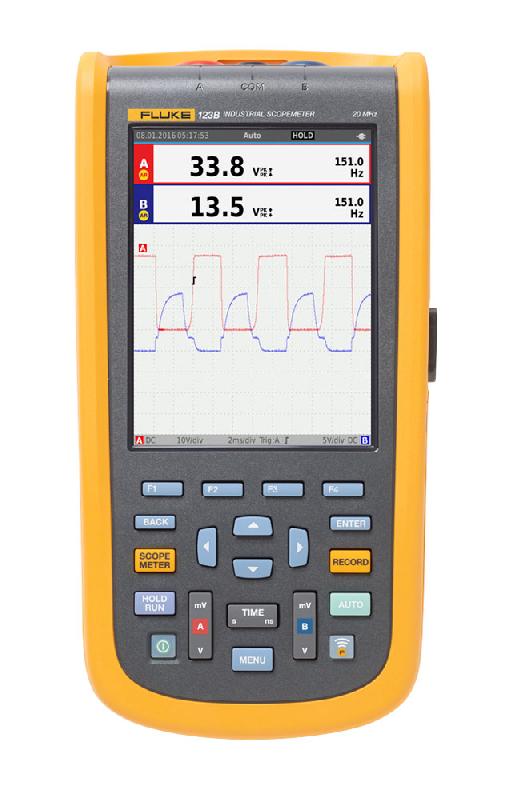 FLUKE-123B/EU - Oscilloscope numérique portable ScopeMeter 20 MHz avec multimètre et enregistreur intégrés_0