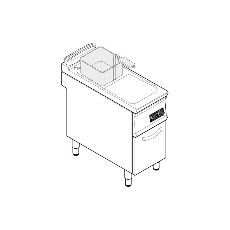 Friteuse professionnelle sur coffre électrique 21 litres commandes électroniques gamme 900 - FRD41FE9_0