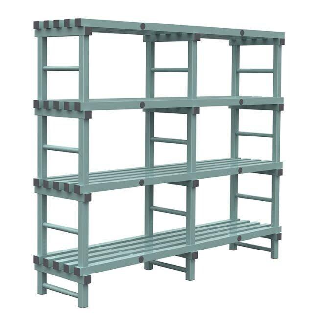 Gastro-Inox Étagère Euro avec 4 étagères en plastique 2000x500x1750mm - GAS-308154_0