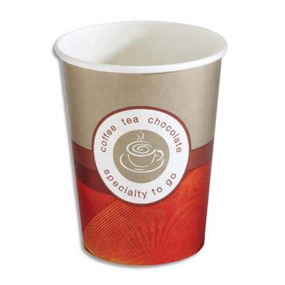 GOBELETS EN CARTON POUR BOISSONS CHAUDES - 20 CL - SACHET DE 50
