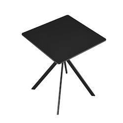 Helloshop26 - Table salle à manger cuisine pour 2 personnes MDF et métal 60 cm x 60 cm noir 03_0004116 - 3000486899782_0