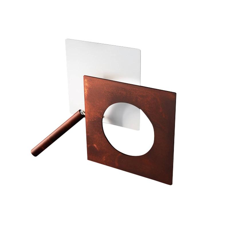 ICONE APPLIQUE MURALE LED PETRA 21.L, BLANC, ROUILLE