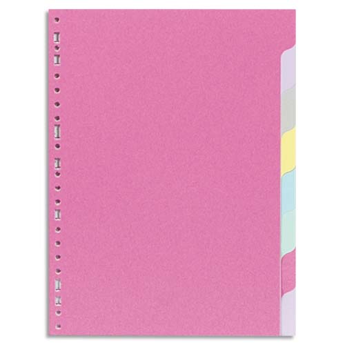INTERCALAIRES TOUCHES NEUTRES 1ER PRIX - CARTE 170 G - A4 - 8 POSITIONS - COLORIS ASSORTIS