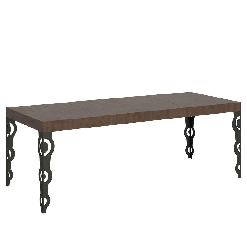 Itamoby Table Extensible Karamay Premium 180/440X90 Cm Pieds Noyer Anthracite - marron 8050598903469_0