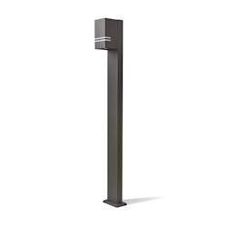 KOBI Borne extérieur rectangle aluminium Gu10 Noir 100CM 230V IP44 professionnel - 5900605098332_0