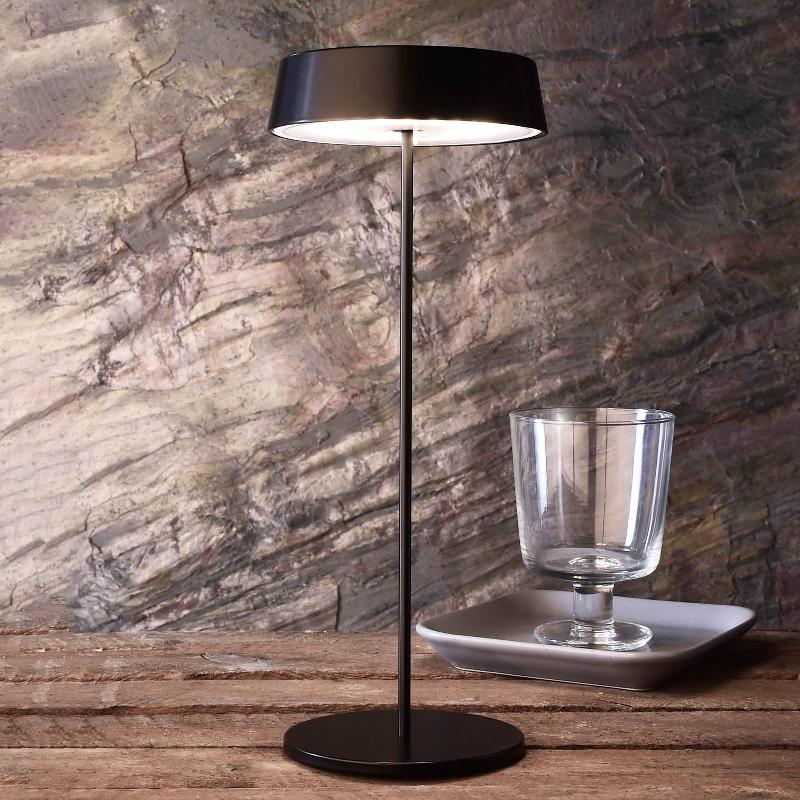 DEKO-LIGHT LAMPE À POSER LED MIRAM BATTERIE DIMMABLE, NOIRE