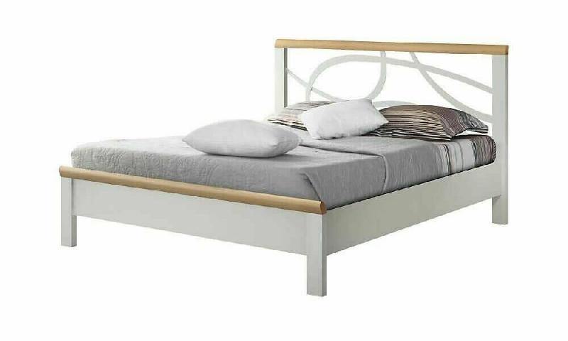 LIT MÉTAL OSCAR  BLANC 140X190 CM/OPT:PIED BAS