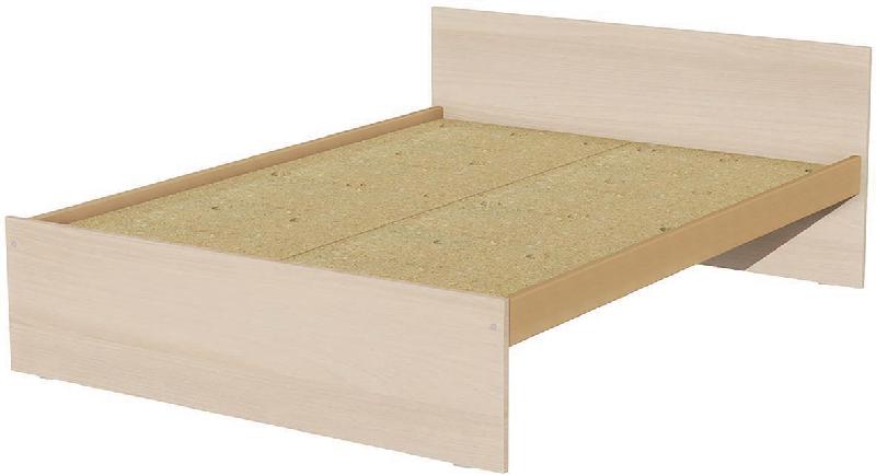 LIT TÊTE ET PIED DROIT SOMMIER AGGLO 140X190CM IDENTITÉ ARGENT/PIN - MANUTAN COLLECTIVITÉS