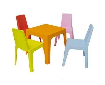 Lot de 4 chaises enfants Julieta - couleurs acidulées - excellent rapport qualité-prix_0