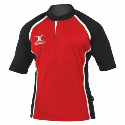 MAILLOT DE RUGBY X-ACT GILBERT ROUGE NOIR
