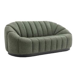 Oviala Business Canapé 3 places en tissu vert - vert polyester 113651_0