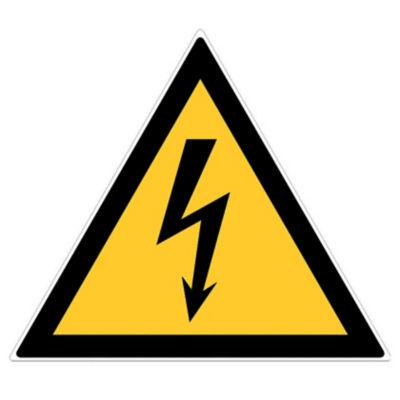 Panneau avertissement danger électrique 30 x 30 x 30 cm polystyrène antichoc_0