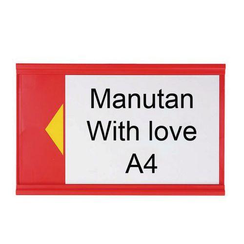 PANNEAU INFO FORMAT A4 ROUGE POUR POTEAUX 27 6M785 ET 786