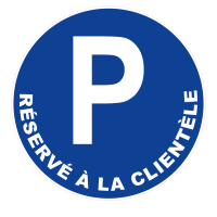 PANNEAU PARKING RÉSERVÉ À LA CLIENTÈLE