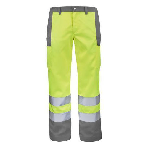 PANTALON FLUO BASE XP JAUNE FLUO / GRIS ACIER 3 - CEPOVETT SAFETY