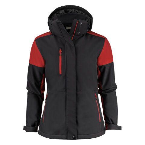 PRINTER PRIME PRIME PADDED VESTE SOFTSHELL FEMMES NOIR/ROUGE - TAILLE XXL