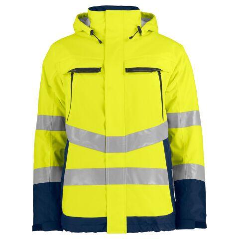 PROJOB 6441 PARKA DOUBLEE - EN ISO 20471 CLASSE 3 EN 343 CLASSE 3/1 JAUNE/MARINE - TAILLE XXL