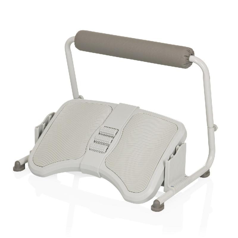 Repose-pieds PODI FMW avec repose-jambes plastique gris clair hjh OFFICE - gris plastique 830129_0