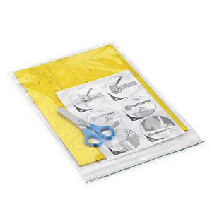 SACHET PLASTIQUE ZIP 50% RECYCLÉ TRANSPARENT 60 MICRONS RAJA 23X32 CM