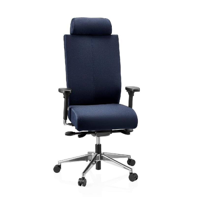 Siège de bureau / Siège pivotant PRO-TEC XXL, entièrement rembourré, bleu hjh OFFICE - bleu polyester 608620_0