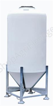 Silo agricole à aliments monobloc 2000L sur châssis en polyéthylène rotomoulé_0