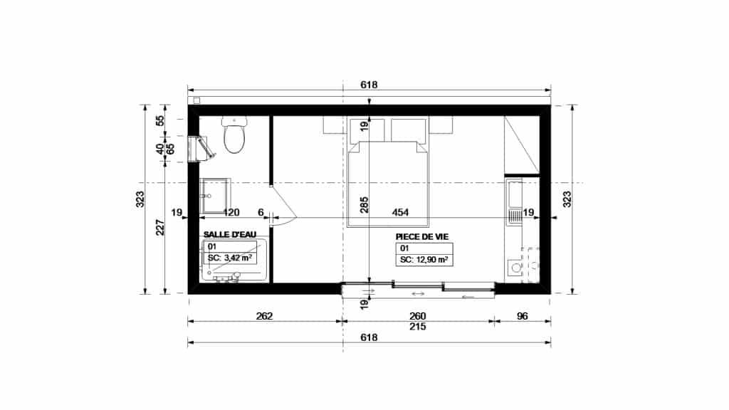 Loft de jardin habitable