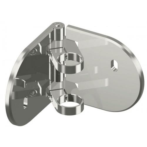 SUPPORT D'ANGLE MURAL DE GARDE-CORPS ROND 42,4 MM - INOX 304 DESIGN PRODUCTION