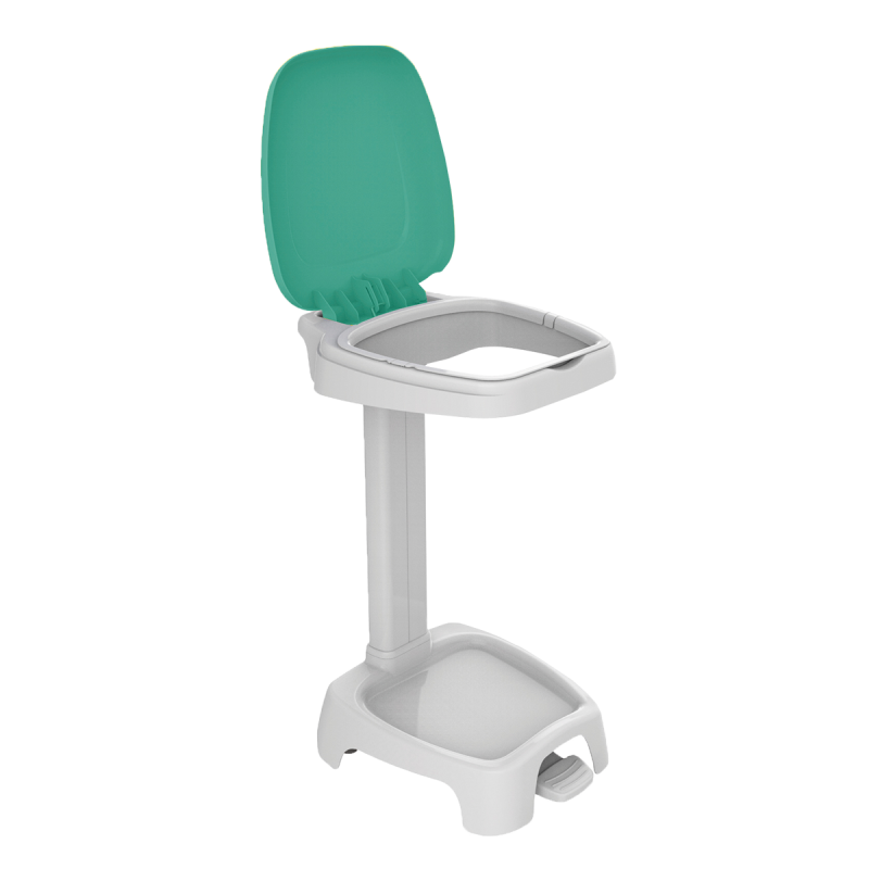 Support sac 120L avec couvercle Gilac - Vert_0