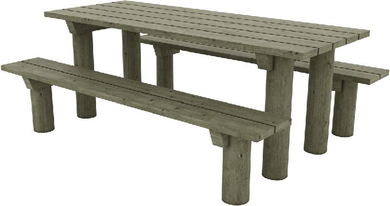 TABLE BANCS HOLAVRE 2 M - PIN TRAITÉ