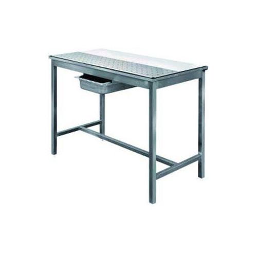 TABLE DE DÉSSOUVIDAGE MIXTE PROFESSIONNELLE AVANT-ARRIÈRE EN INOX 600 X 1200 MM