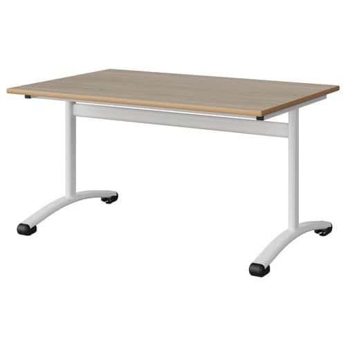 TABLE MALIBU 120X80 T4 DL STRA ALAISÉ CHÊNE 1146/BLC 9016