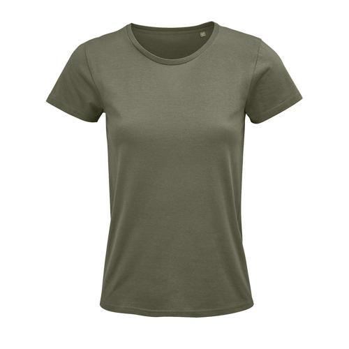 TEE-SHIRT PERSONNALISABLE FEMME COTON ORGANIQUE BIO JERSEY 150 KAKI