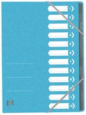 TRIEUR TOP FILE, A4, 12 COMPARTIMENTS, BLEU CLAIR - LOT DE 3