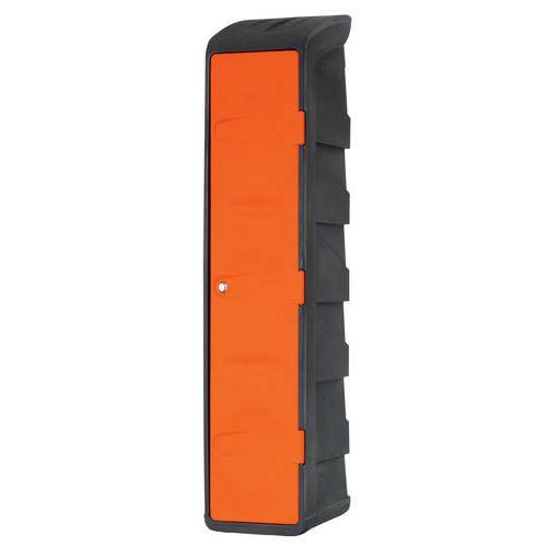 VESTIAIRE PLASTIQUE VIDE COIFFE GRIS/ORANGE - EMP