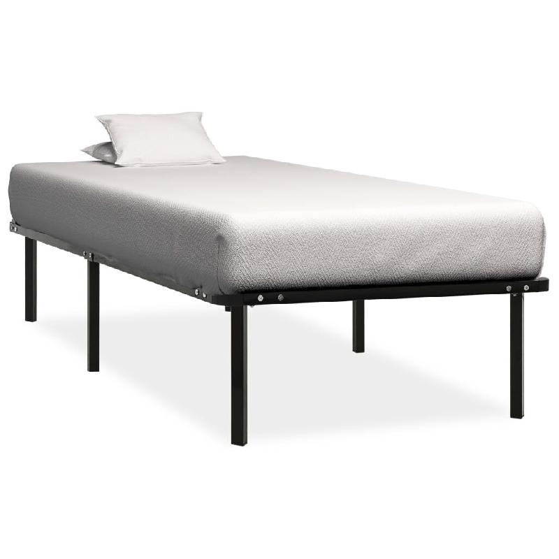 VidaXL Cadre de lit sans matelas noir métal 90x200 cm Modèle Belmelor - 284678_0