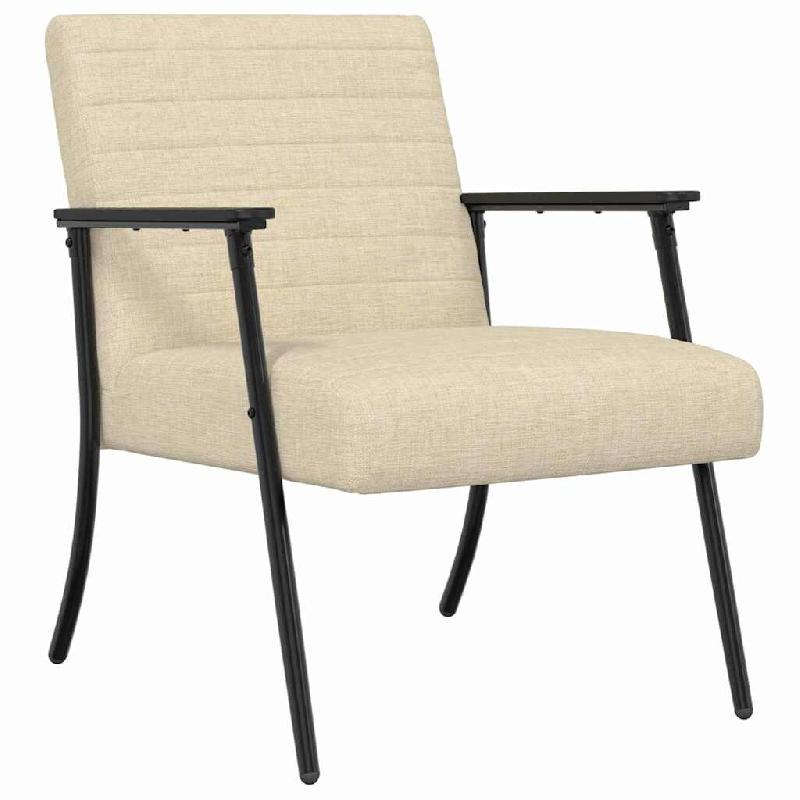 VidaXL fauteuil Crème 59 x 75 x 78 cm tissu Modèle Vega Master - 42017676_0