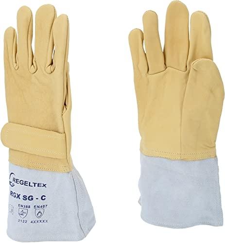 KS TOOLS 117.0143 - Gants de protection pour électricien en cuir de veau - Taille 10 - Conforme EN 420 / EN 388_0