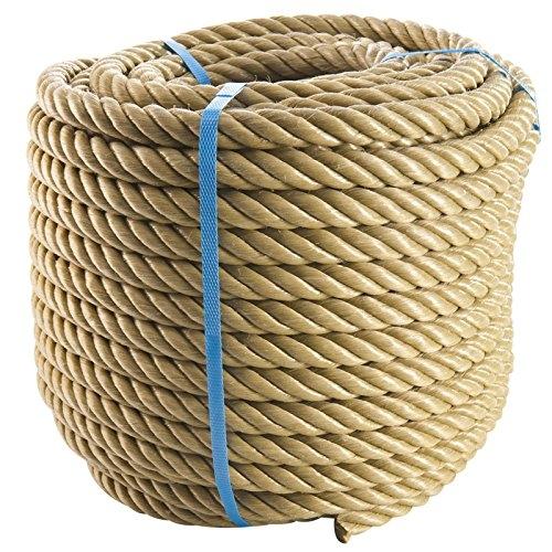 Corde de levage PROVENCE OUTILLAGE - 18 mm - 50 m - Beige - Résistance 4500 kg_0