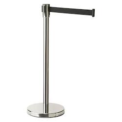 Rossignol - Lot de 2 barrières de délimitation à ceinture rétractable sur socle PACEO - inox/noir - gris inox - 51740_0