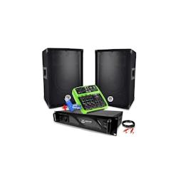BM Sonic Pack sono 2 enceintes bms08  amplificateur 1000W bms1000 et table de mixage mini4 +clé USB 32Go - 3666638044204_0