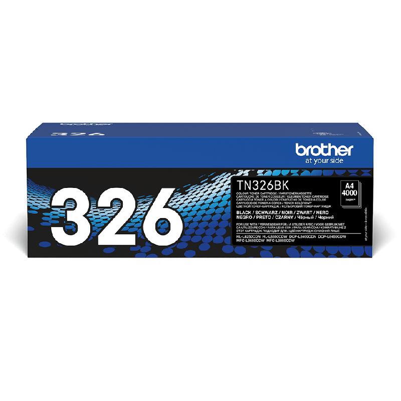 Brother TN-326BK - Cartouche de toner originale à haut rendement – Noir_0
