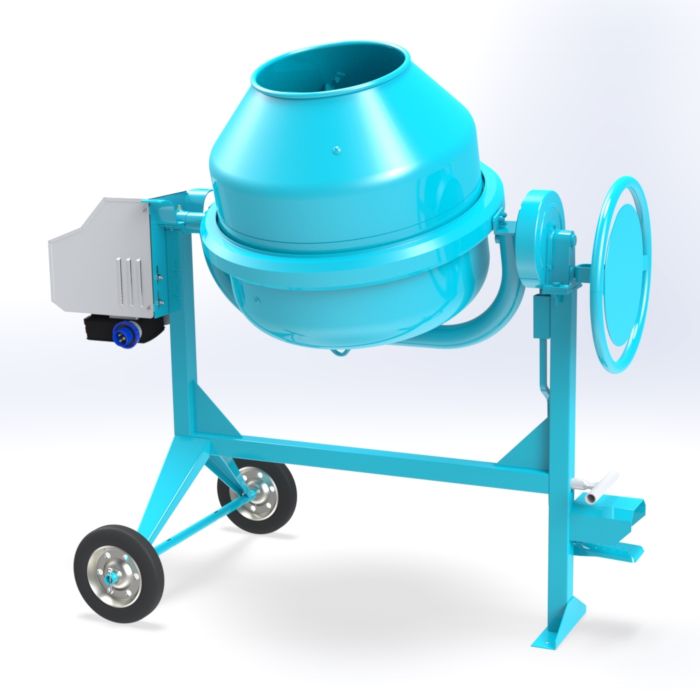 Bétonnière C 190 - Omaer - capacité totale cuve 175 l - moteur électrique 1HP_0