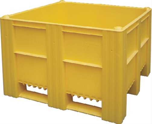 Caisse-palette plastique 1000 x 1200 Parois pleines, 3 semelles - 22-1000ACE/P-ES_0