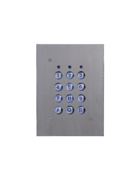 Clavier autonome encastré inox avec touches métalliques rétroéclairées - EX6M-102A - Référence 597004_0