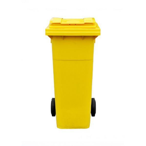 Conteneur poubelle Sulo - 140 litres jaune - robuste et conforme aux normes européennes_0