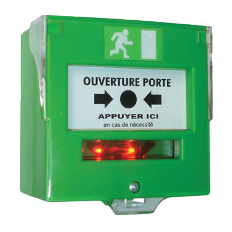 Déclencheur manuel vert 2 contacts avec led et buzzer 12a 27vcc - NEUTRONIC - 4712v3c - 570050_0